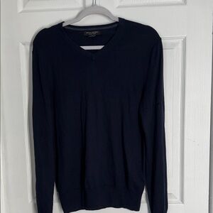 Banana Republic Men's Dark blue V-Neck Sweater
